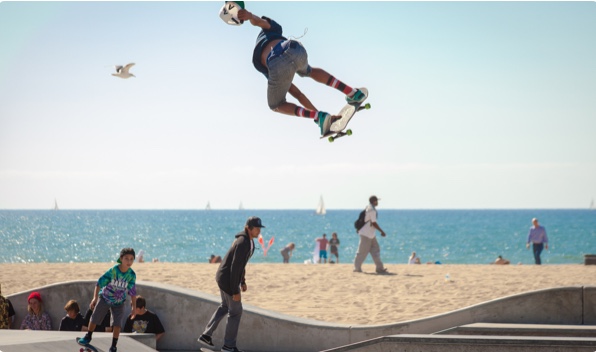 man on scateboard